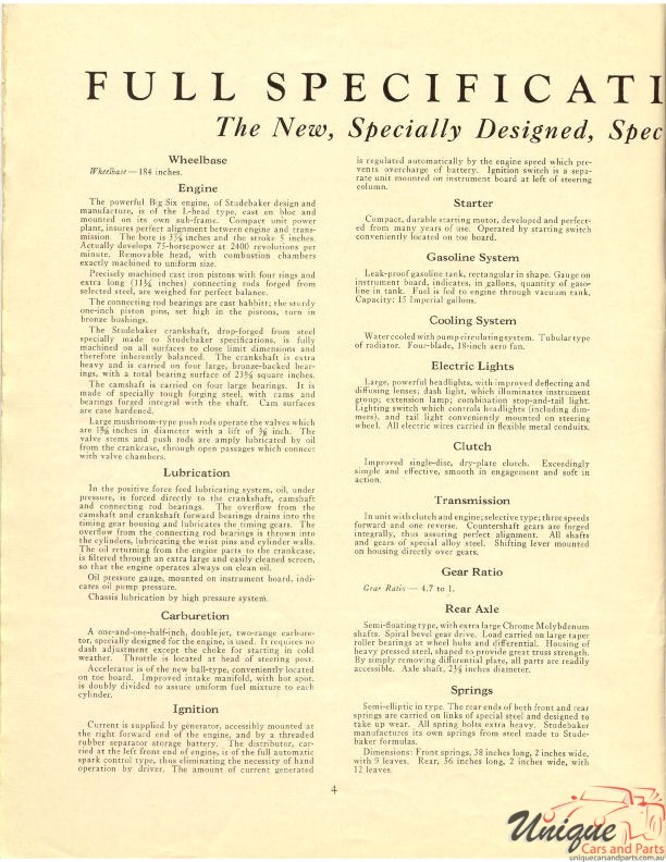 1925 Studebaker Bus Catalogue Page 15